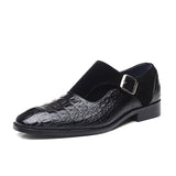 Chaussures de Costume Embossées Serpent